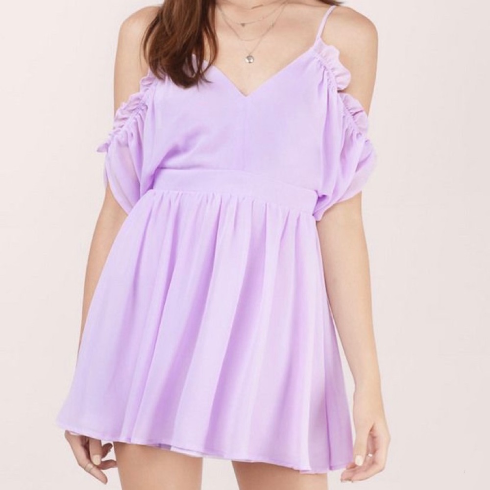TOBI light purple off-the-shoulder dress Size medium